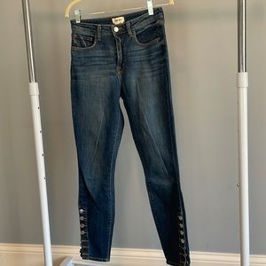 L’Agence jeans Sz 27 ankle button detail